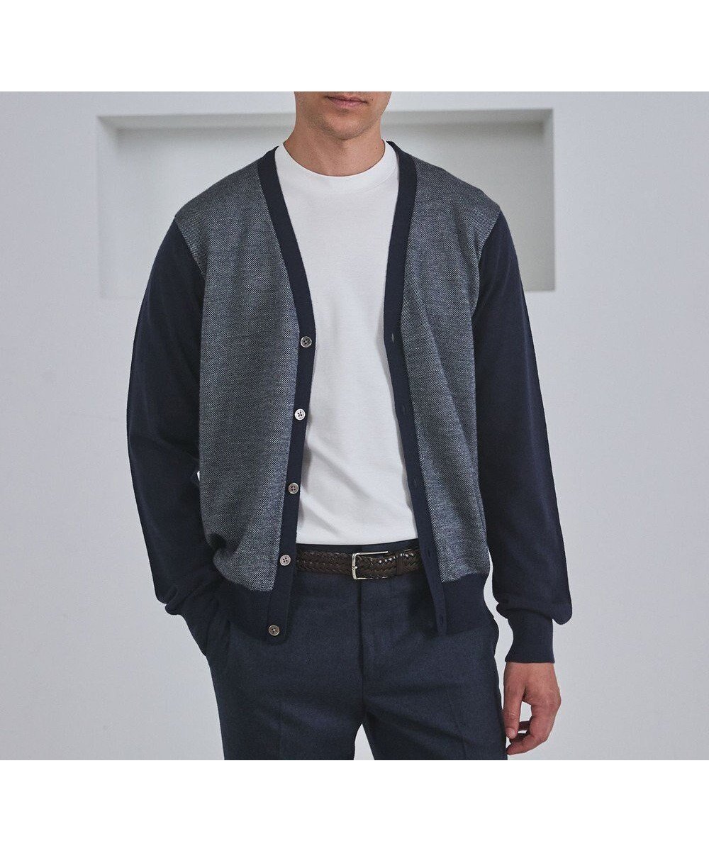 【五大陸/gotairiku / MEN】の体温調整に【洗える/チクチクしにくい/ピリングしにくい】イタリア糸 ハイゲージ カーディガン_WOOL100% インテリア・キッズ・メンズ・レディースファッション・服の通販 founy(ファニー) ファッション Fashion メンズファッション Fashion for Men トップス・カットソー Cut & Sew Tops ニット・セーター / 定番トップス Knit Tops & Sweaters カーディガン / 羽織り Cardigans イタリア Italy 洗える Machine Washable カーディガン Cardigan, Knitwear 抗菌 Antibacterial, Bacteria-Resistant 軽量 Lightweight, Ultra Light スタイリッシュ Stylish, Fashionable スマート Smart, Elegant スーツ Suit, Formalwear セーター Sweater, Knitwear タートルネック Turtleneck, High Neck ドレス Dress, One-Piece 人気 Popular, Best Seller パターン Pattern, Design Print フラット Flat, Flat Shoes ベーシック Basic, Essential ポロシャツ Polo Shirt, Collared Tee 半袖 Short Sleeve, Half Sleeve メンズ Men's, Menswear レギュラー Regular, Standard Fit 冬 Winter / This Winter A/W・秋冬 Autumn/Winter エレガント 上品 Elegant ビジネス 仕事 通勤 Business / Work / Commuting ネイビー×バーズアイ柄|ID: prp329100004847203 ipo3291000000035533798