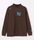 【ピーダブリュサーキュラス/PW CIRCULUS / MEN】の【裏起毛であたたか】【MEN】WAVY LOGO 裏起毛ロングスリーブモックネックT ゴルフ ダークブラウン系|ID: prp329100004847220 ipo3291000000035403751