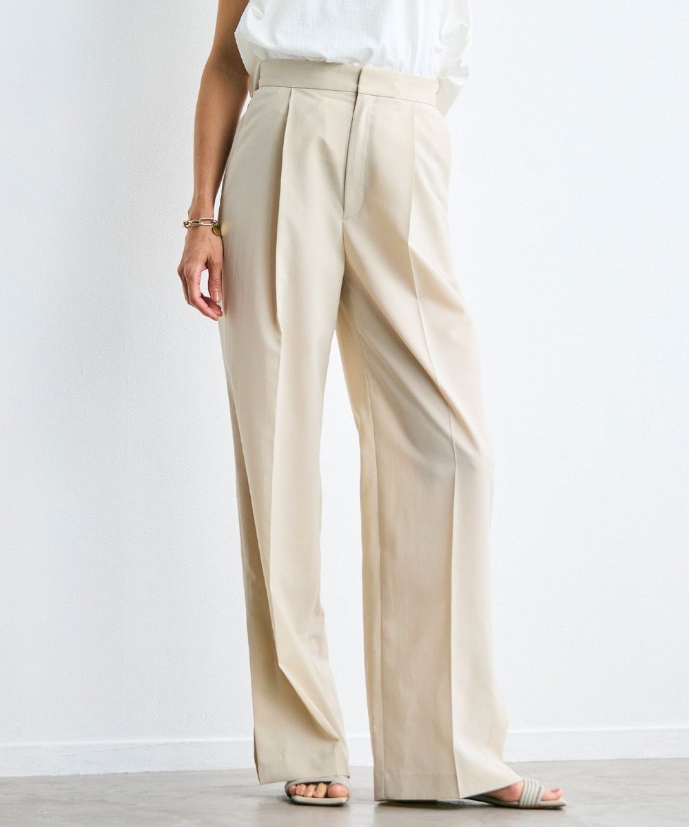 【ベイジ,/BEIGE,】の【洗える/接触冷感/速乾/UVケア対応・Precious 9月号掲載】BATEAU / イージーウエストサイドスリットタックパンツ 人気、トレンドファッション・服の通販 founy(ファニー) 　雑誌掲載アイテム　Magazine Picks & Fashion Features　ファッション雑誌　Fashion Magazines　プレシャス　Precious　ファッション　Fashion　レディースファッション　Fashion for Women　パンツ　Pants & Trousers　春　Spring　洗える　Machine Washable　9月号　September Issue　吸水　Absorbent, Quick-Dry　ジャケット　Jacket, Outerwear　スリット　Slit, Slit Detail　雑誌　Magazine, Fashion Magazine　人気　Popular, Best Seller　ワイド　Wide, Wide Fit　A/W・秋冬　Autumn/Winter　S/S・春夏　SS, Spring/Summer, Warm Season　夏　Summer　ビジネス 仕事 通勤　Business / Work / Commuting　 other-1|ID: prp329100004847274 ipo3291000000036176729