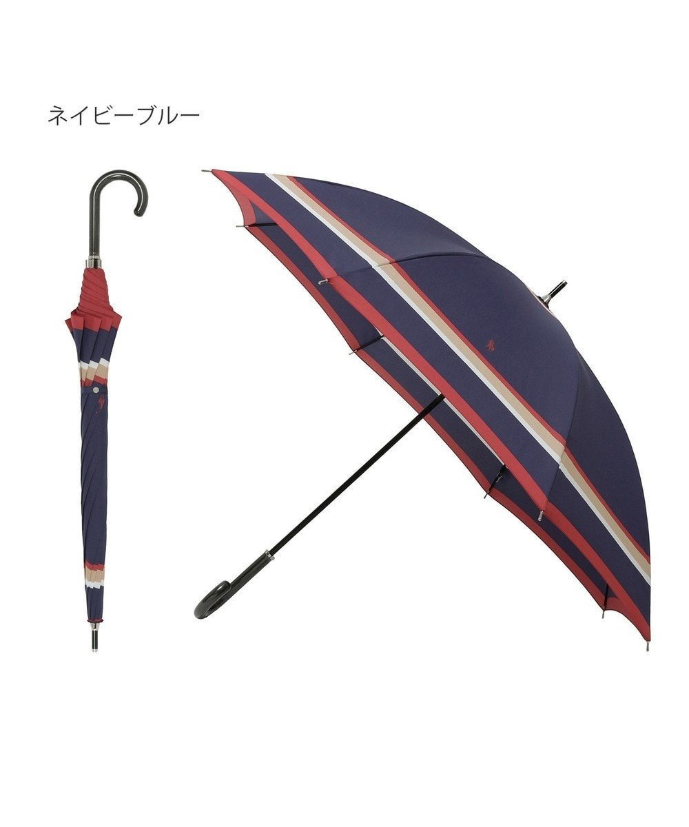 【ムーンバット/MOONBAT】の【日本製/ジャンプ傘】POLO RALPH LAUREN(ポロ ラルフローレン) 長傘 マルチボーダー インテリア・キッズ・メンズ・レディースファッション・服の通販 founy(ファニー) 　ファッション　Fashion　レディースファッション　Fashion for Women　レイングッズ・傘・晴雨兼用傘　Umbrellas & Rain Gear　アイビー　Ivy Pattern　傘　Umbrella, Parasol　ショート　Short, Short Length　ニューヨーク　New York, NYC Style　ハンド　Hand, Handmade　ボーダー　Border, Stripe　ワイド　Wide, Wide Fit　日本製　Made In Japan　ギフト プレゼント　Gift / Present　ネイビーブルー|ID: prp329100004847287 ipo3291000000035521404