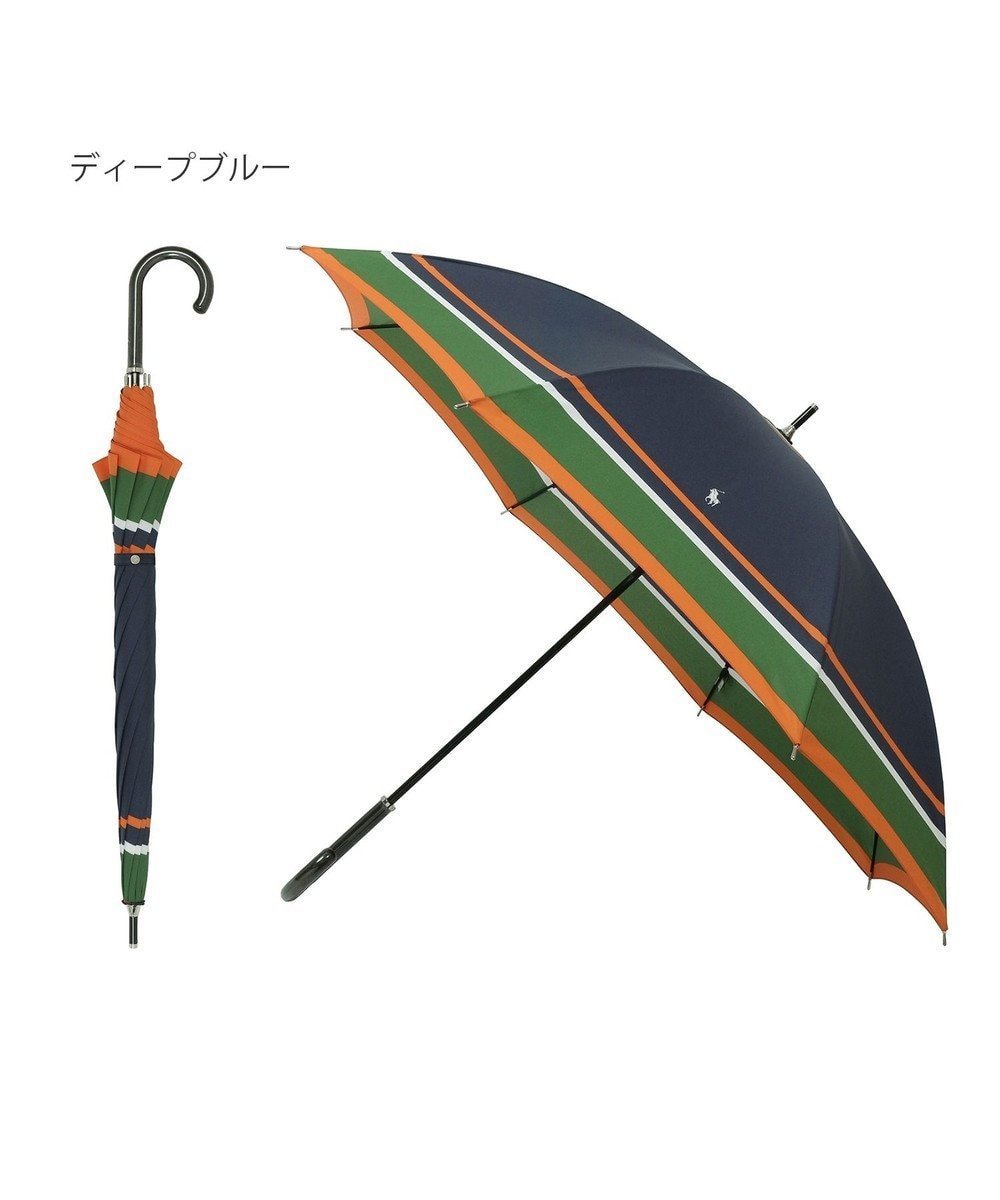 【ムーンバット/MOONBAT】の【日本製/ジャンプ傘】POLO RALPH LAUREN(ポロ ラルフローレン) 長傘 マルチボーダー インテリア・キッズ・メンズ・レディースファッション・服の通販 founy(ファニー) 　ファッション　Fashion　レディースファッション　Fashion for Women　レイングッズ・傘・晴雨兼用傘　Umbrellas & Rain Gear　アイビー　Ivy Pattern　傘　Umbrella, Parasol　ショート　Short, Short Length　ニューヨーク　New York, NYC Style　ハンド　Hand, Handmade　ボーダー　Border, Stripe　ワイド　Wide, Wide Fit　日本製　Made In Japan　ギフト プレゼント　Gift / Present　ディープブルー|ID: prp329100004847287 ipo3291000000035521405