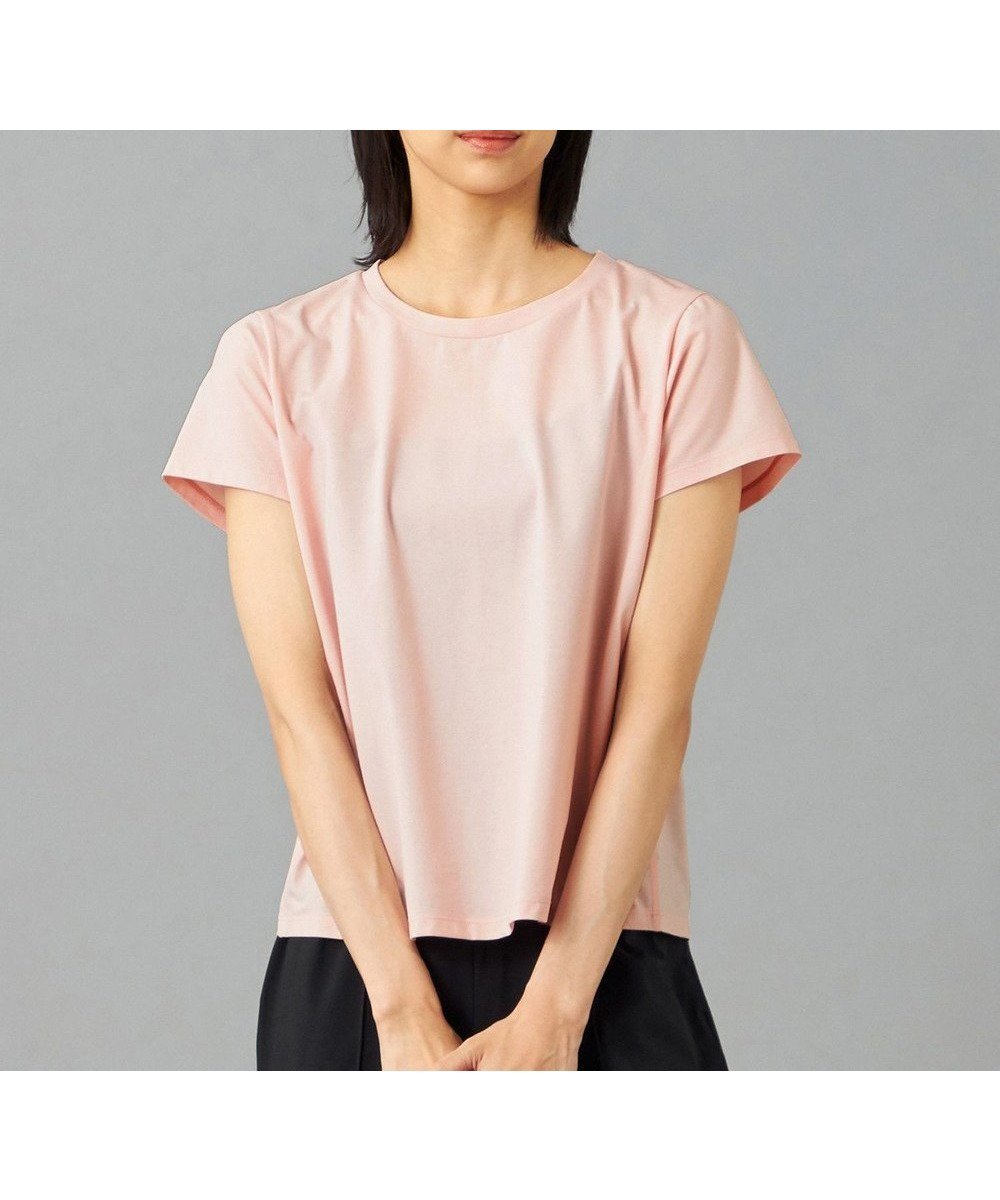 【チャコット/Chacott】のChacott BALANCE EasyCare+ Tシャツ インテリア・キッズ・メンズ・レディースファッション・服の通販 founy(ファニー) 　ファッション　Fashion　レディースファッション　Fashion for Women　トップス・カットソー　Cut & Sew Tops　シャツ・ブラウス・オフィスカジュアル　Elegant Blouses & Button-Ups　ロングTシャツ・Tシャツ　Longline T-Shirts & Tees　コンパクト　Compact, Small Size　吸水　Absorbent, Quick-Dry　ストレッチ　Stretch, Stretchy Fabric　パウダー　Powder, Soft Tone　ピンク|ID: prp329100004847291 ipo3291000000035521415