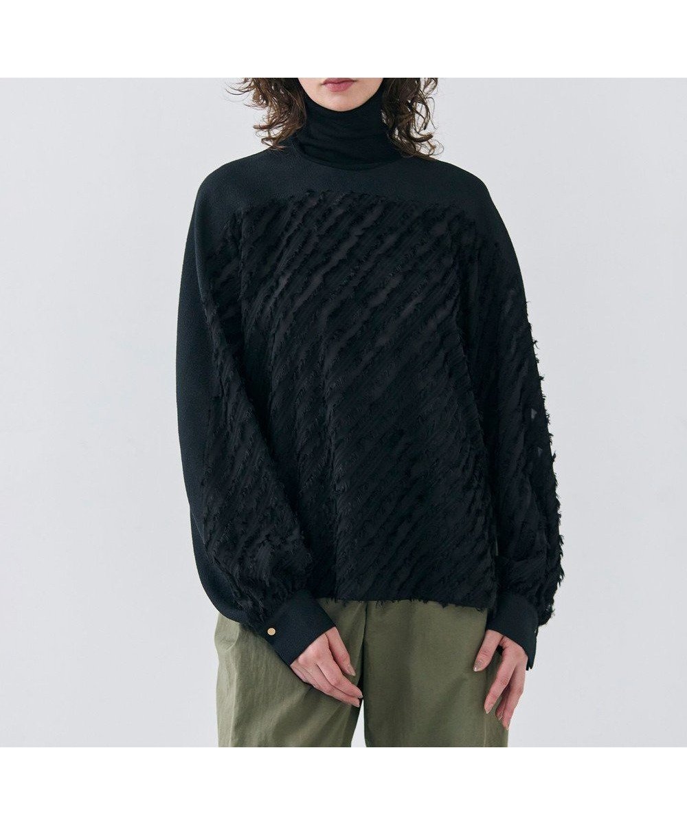 【ベイジ,/BEIGE,】の【洗える】BANKSIA / ニットコンビカットジャカードブラウス インテリア・キッズ・メンズ・レディースファッション・服の通販 founy(ファニー) ファッション Fashion レディースファッション Fashion for Women トップス・カットソー Cut & Sew Tops ニット Knit Tops & Sweaters シャツ・ブラウス・オフィスカジュアル Elegant Blouses & Button-Ups エレガント 上品 Elegant カットジャガード Cut Jacquard ジャカード/ジャガード Jacquard, Woven Pattern ストライプ Stripe, Striped Pattern ストレッチ Stretch, Stretchy Fabric スリット Slit, Slit Detail タイトスカート Pencil Skirt, Tight Skirt ロング Long, Long-Length ビジネス 仕事 通勤 Business / Work / Commuting 夏 Summer 春 Spring S/S・春夏 SS, Spring/Summer, Warm Season 洗える Machine Washable Black|ID: prp329100004847304 ipo3291000000035889323