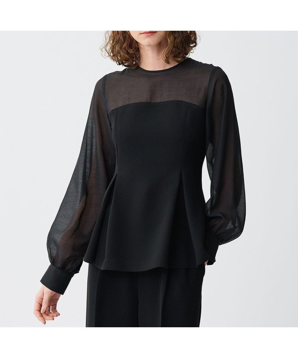 【アンクレイヴ/uncrave】のウォッシャブルダブルクロス ビスチェ ブラウス インテリア・キッズ・メンズ・レディースファッション・服の通販 founy(ファニー) ファッション Fashion レディースファッション Fashion for Women トップス・カットソー Cut & Sew Tops シャツ・ブラウス・オフィスカジュアル Elegant Blouses & Button-Ups ビスチェ Bustiers & Corset Tops / Layered Bustier Style カフス Cuff Design シアー Sheer, See-Through ジャケット Jacket, Outerwear スリーブ Sleeve, Long Sleeve / Short Sleeve ダブル Double, Double-Breasted バランス Balance, Style Balance ビスチェ Bustier, Corset Top フォルム Silhouette, Form ペプラム Peplum, Flared Hem ボトム Bottoms, Lower Wear モダン Modern, Contemporary ワイド Wide, Wide Fit A/W・秋冬 Autumn/Winter S/S・春夏 SS, Spring/Summer, Warm Season 夏 Summer セレモニー Ceremony ブラック|ID: prp329100004847313 ipo3291000000035404768