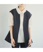 【ハッシュニュアンス/#Newans】の【洗濯機可能/ストレッチ】ペプラムジレ ネイビー|ID: prp329100004847320 ipo3291000000035404891