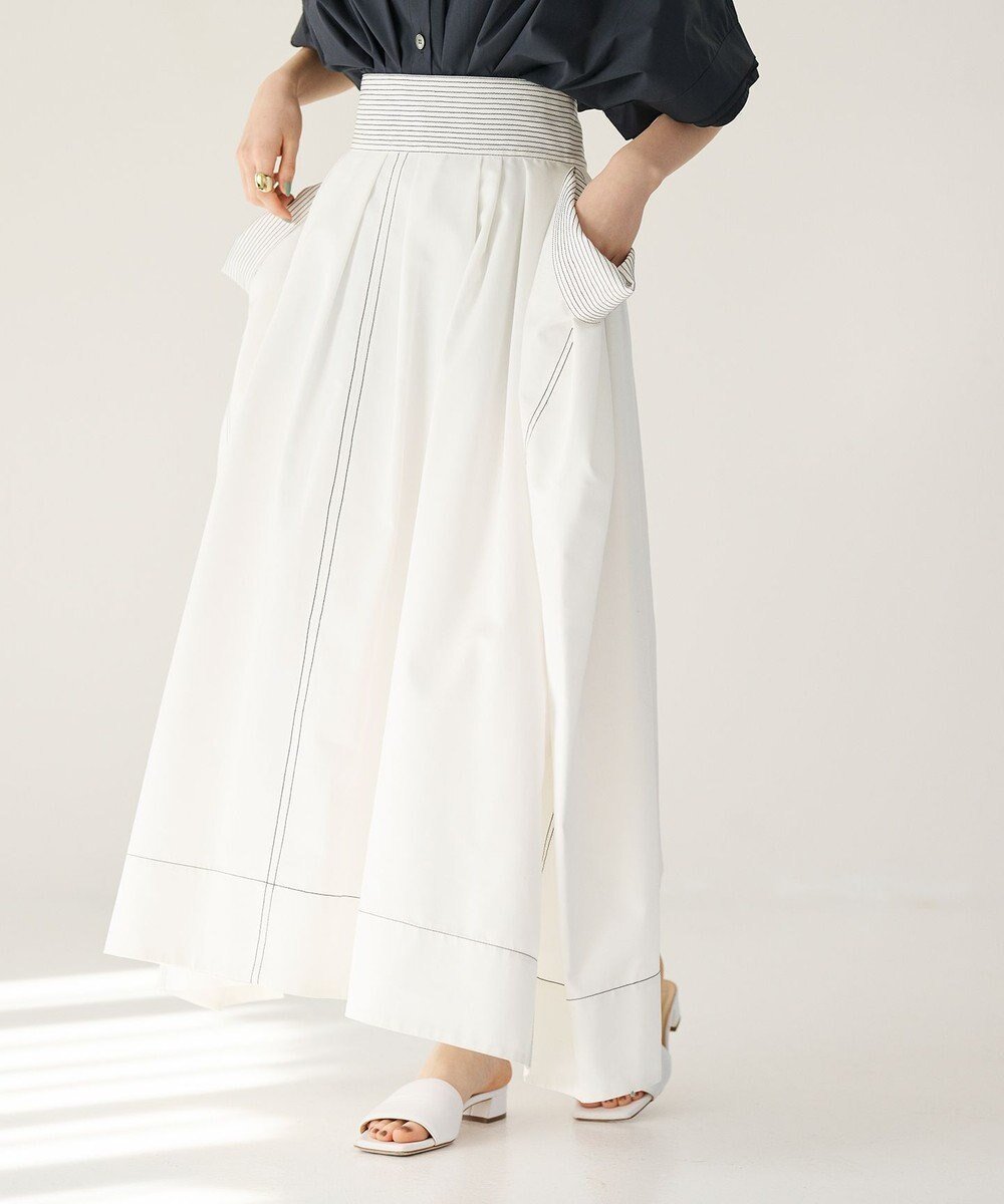 【ハッシュニュアンス/#Newans】のドロップスクエアスカート インテリア・キッズ・メンズ・レディースファッション・服の通販 founy(ファニー) 　ファッション　Fashion　レディースファッション　Fashion for Women　スカート　Skirts　スクエア　Square, Square Shape　タンク　Tank Top, Sleeveless Top　パターン　Pattern, Design Print　ポケット　Pocket, Pocket Detail　夏　Summer　春　Spring　S/S・春夏　SS, Spring/Summer, Warm Season　ホワイト|ID: prp329100004847357 ipo3291000000035591707