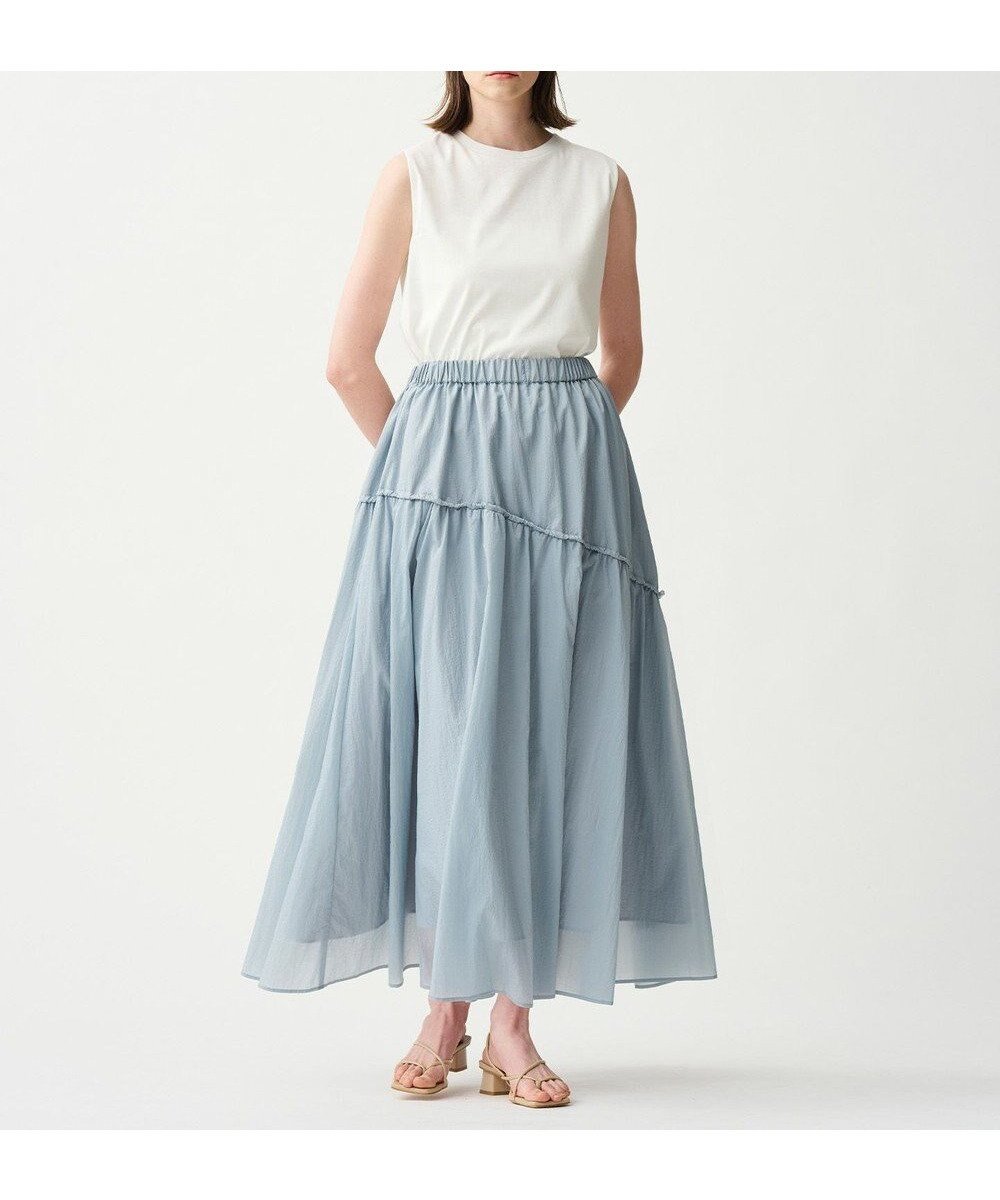 【アンクレイヴ/uncrave】のシアープルーフナイロン ドローコードスカート インテリア・キッズ・メンズ・レディースファッション・服の通販 founy(ファニー) ファッション Fashion レディースファッション Fashion for Women スカート Skirts エアリー Airy Texture 春 Spring ギャザー Gathered, Ruffled ドローコード Drawcord, Drawstring Cord フレア Flare, Flared マーメイド Mermaid, Fishtail Silhouette S/S・春夏 SS, Spring/Summer, Warm Season 夏 Summer サックス|ID: prp329100004847371 ipo3291000000035405724