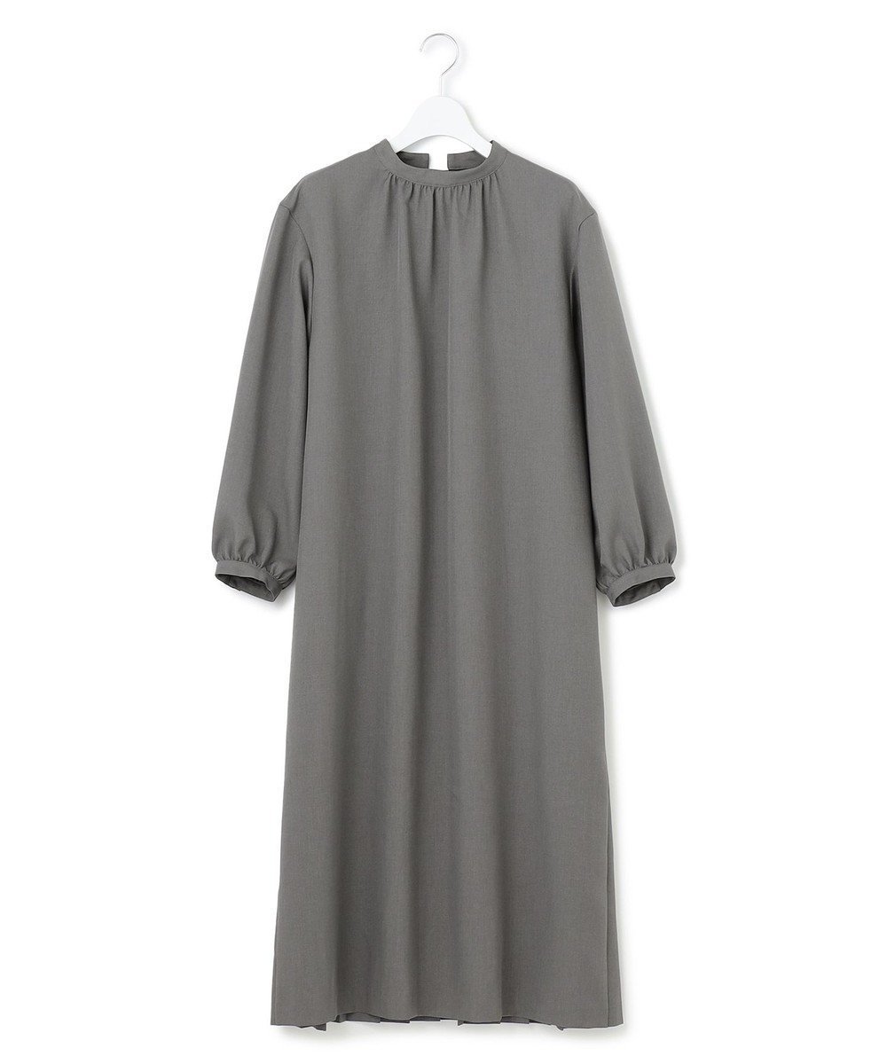 【ジェイプレスヨークストリート/J.PRESS YORK STREET】の【WOMEN】バックプリーツ ワンピース インテリア・キッズ・メンズ・レディースファッション・服の通販 founy(ファニー) 　ファッション　Fashion　レディースファッション　Fashion for Women　ワンピース　Dresses　ショート　Short, Short Length　バランス　Balance, Style Balance　プリーツ　Pleats, Pleated　楽ちん　Easy Fit, Comfortable　A/W・秋冬　Autumn/Winter　グレー系|ID: prp329100004847372 ipo3291000000036114349