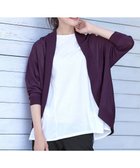 【ティアクラッセ/Tiaclasse】の体型カバーも叶うドルマンニットカーディガン パープル|ID: prp329100004847384 ipo3291000000035847249