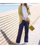 【ティアクラッセ/Tiaclasse】の体型カバーも叶うドルマンニットカーディガン ライム|ID: prp329100004847384 ipo3291000000035847251