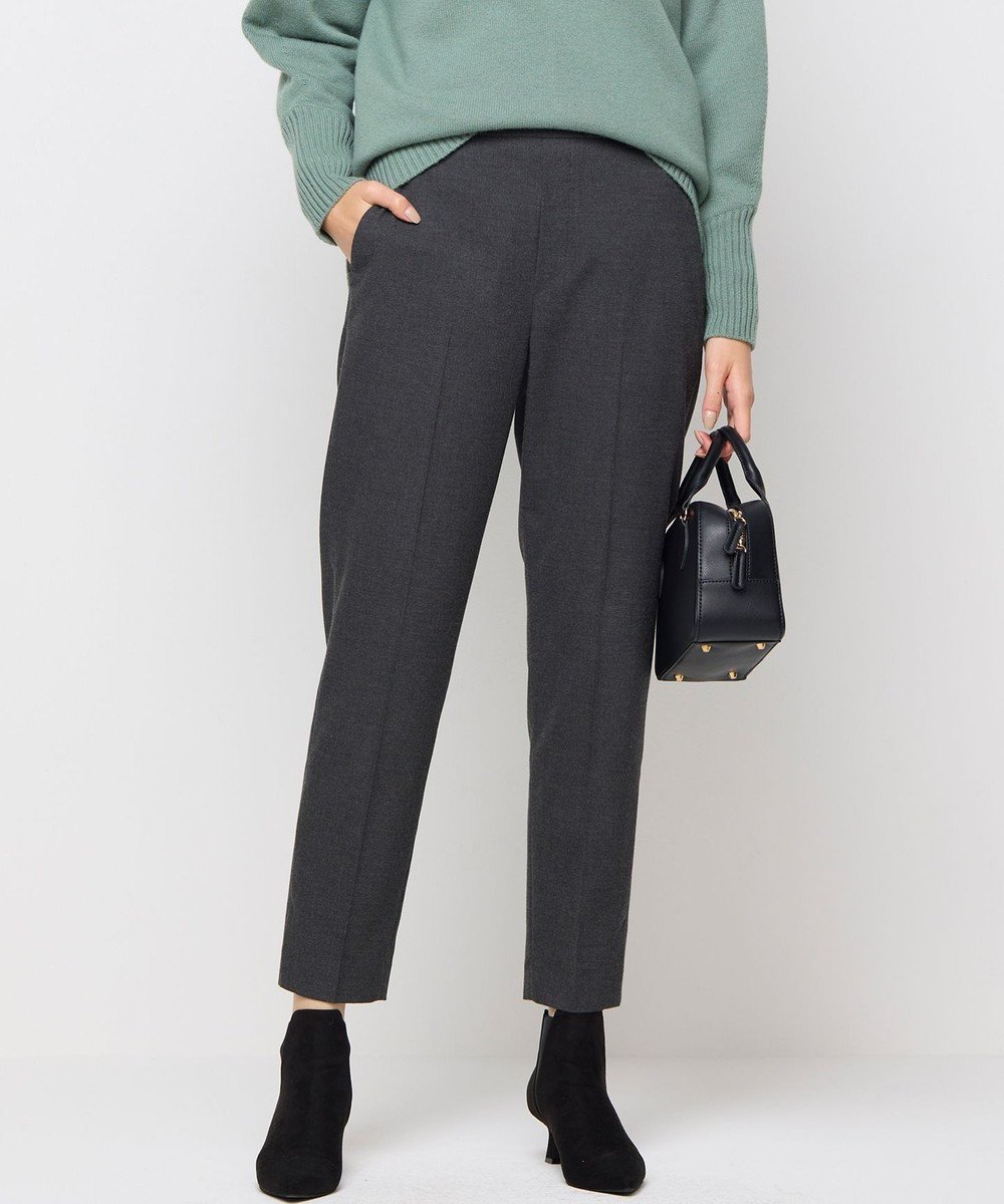 【組曲/KUMIKYOKU】の【WEB限定カラーあり】ウールライクストレッチ イージーパンツ インテリア・キッズ・メンズ・レディースファッション・服の通販 founy(ファニー) 　ファッション　Fashion　レディースファッション　Fashion for Women　パンツ　Pants & Trousers　インナー　Innerwear　コンパクト　Compact, Small Size　ストレッチ　Stretch, Stretchy Fabric　センター　Center, Center Line　テーパード　Tapered, Tapered Pants　フラット　Flat, Flat Shoes　フレア　Flare, Flared　フロント　Front, Front Design　ベーシック　Basic, Essential　ヨーク　Yoke, Yoke Design　A/W・秋冬　Autumn/Winter　エレガント 上品　Elegant　チャコールグレー系|ID: prp329100004847394 ipo3291000000035625954