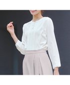【ティアクラッセ/Tiaclasse】の【洗える】ピンタック配色ブラウス オフホワイト|ID: prp329100004847408 ipo3291000000035847120