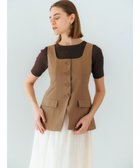 【イェッカ ヴェッカ/YECCA VECCA】のリネンライクビスチェベスト Dark Beige|ID: prp329100004847410 ipo3291000000035406366