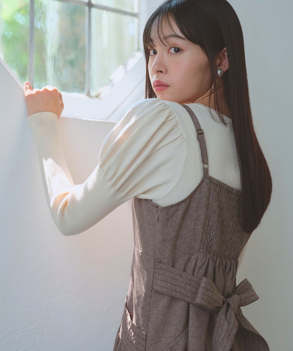 【フェルゥ/Feroux】のパフスリーブ ニット プルオーバー インテリア・キッズ・メンズ・レディースファッション・服の通販 founy(ファニー) 　ファッション　Fashion　レディースファッション　Fashion for Women　トップス・カットソー　Cut & Sew Tops　ニット　Knit Tops & Sweaters　カジュアルプルオーバー・ニットトップス　Pullovers & Knit Tops / Casual Pullovers　インナー　Innerwear　スリーブ　Sleeve, Long Sleeve / Short Sleeve　セーター　Sweater, Knitwear　タートルネック　Turtleneck, High Neck　フェミニン　Feminine, Girly　ベーシック　Basic, Essential　ローズ　Rose, Rose Motif　A/W・秋冬　Autumn/Winter　アイボリー系|ID: prp329100004847415 ipo3291000000035626478