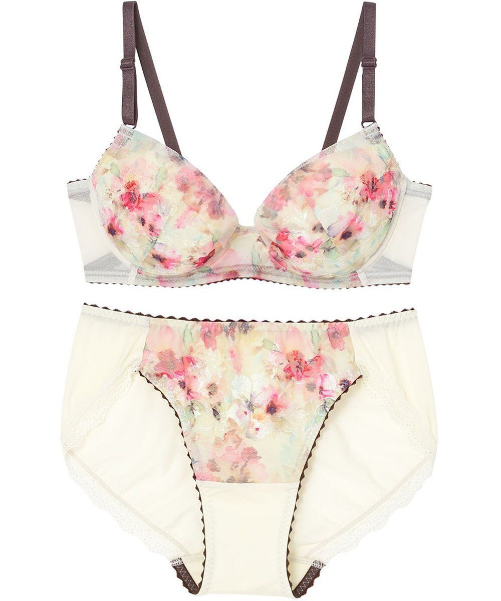 【ウィング/Wing】のWEB限定 ブラ&ショーツセット 3/4カップブラ ウイング/ワコール CB3710 インテリア・キッズ・メンズ・レディースファッション・服の通販 founy(ファニー) 　ファッション　Fashion　レディースファッション　Fashion for Women　アンダー　Underwear Essentials　ショーツ　Shorts, Short Pants　プリント　Print, Printed Pattern　レース　Lace, Lace Fabric　ベージュ|ID: prp329100004847475 ipo3291000000035763916