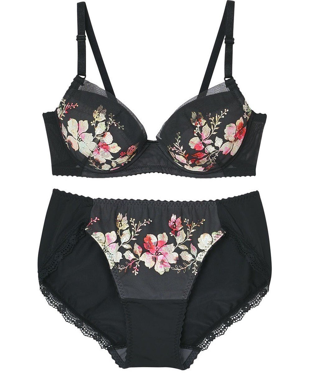 【ウィング/Wing】のWEB限定 ブラ&ショーツセット 3/4カップブラ ウイング/ワコール CB3710 インテリア・キッズ・メンズ・レディースファッション・服の通販 founy(ファニー) 　ファッション　Fashion　レディースファッション　Fashion for Women　アンダー　Underwear Essentials　ショーツ　Shorts, Short Pants　プリント　Print, Printed Pattern　レース　Lace, Lace Fabric　ブラック|ID: prp329100004847475 ipo3291000000035763917