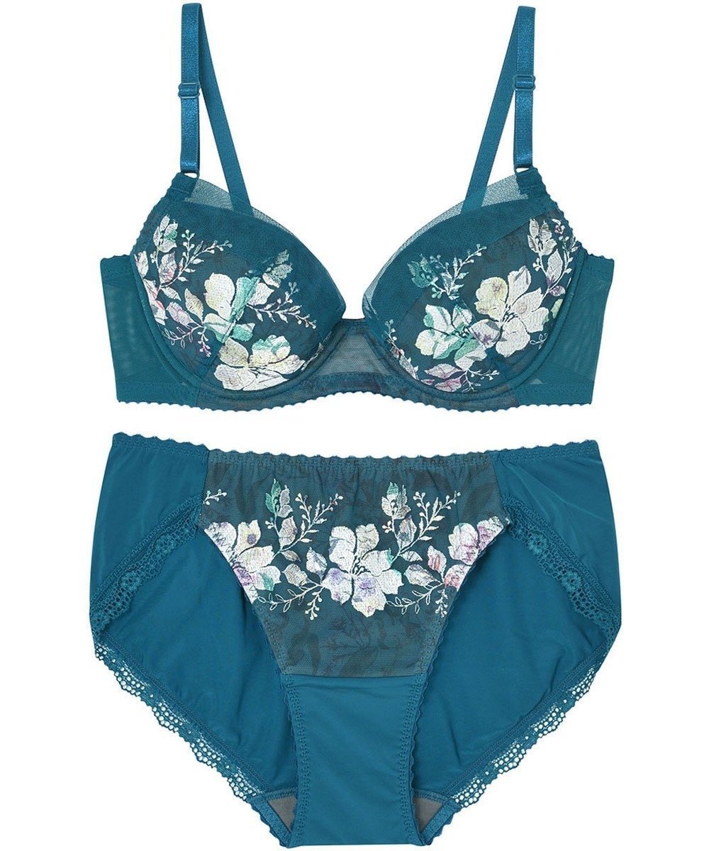 【ウィング/Wing】のWEB限定 ブラ&ショーツセット 3/4カップブラ ウイング/ワコール CB3710 インテリア・キッズ・メンズ・レディースファッション・服の通販 founy(ファニー) 　ファッション　Fashion　レディースファッション　Fashion for Women　アンダー　Underwear Essentials　ショーツ　Shorts, Short Pants　プリント　Print, Printed Pattern　レース　Lace, Lace Fabric　グレイッシュブルー|ID: prp329100004847475 ipo3291000000035763919