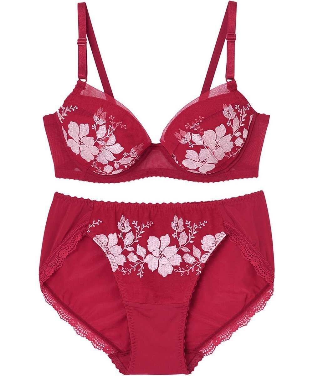 【ウィング/Wing】のWEB限定 ブラ&ショーツセット 3/4カップブラ ウイング/ワコール CB3710 インテリア・キッズ・メンズ・レディースファッション・服の通販 founy(ファニー) 　ファッション　Fashion　レディースファッション　Fashion for Women　アンダー　Underwear Essentials　ショーツ　Shorts, Short Pants　プリント　Print, Printed Pattern　レース　Lace, Lace Fabric　レッド|ID: prp329100004847475 ipo3291000000035763923