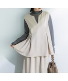 【グリーンパークス/Green Parks】の楽ちんリップルペプラムベスト 人気、トレンドファッション・服の通販 founy(ファニー) ファッション Fashion レディースファッション Fashion for Women アウター Coat / Outerwear Collection トップス・カットソー Cut & Sew Tops ベスト&ジレ / 重ね着スタイル Vests & Gilets セレモニー Ceremony タートルネック Turtleneck, High Neck ベスト Vest, Waistcoat ペプラム Peplum, Flared Hem ポケット Pocket, Pocket Detail ビジネス 仕事 通勤 Business / Work / Commuting 夏 Summer 春 Spring S/S・春夏 SS, Spring/Summer, Warm Season 楽ちん Easy Fit, Comfortable thumbnail Light Beige|ID: prp329100004847549 ipo3291000000035521603