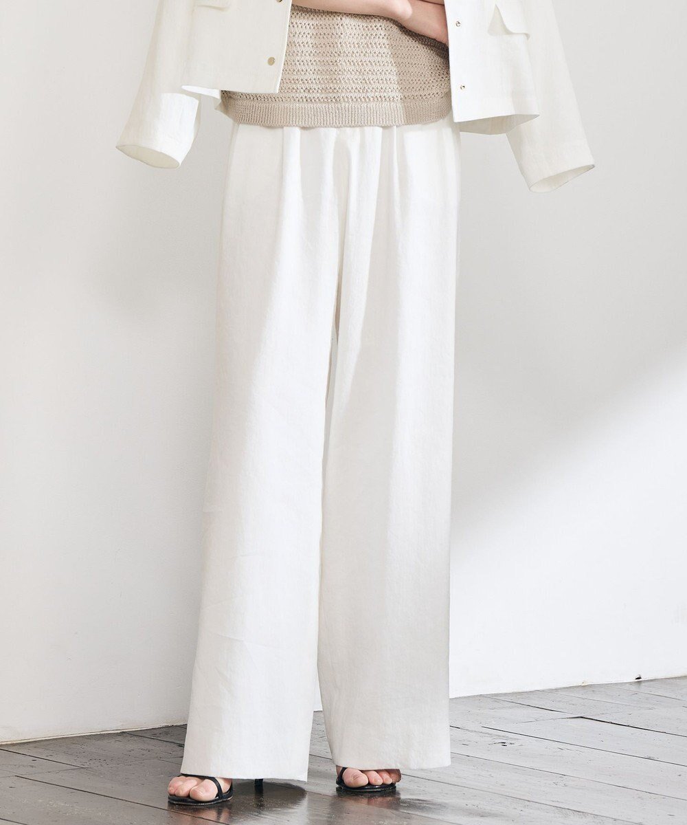 【自由区/JIYU-KU】の【セットアップ対応】リネンストレッチワイド パンツ 人気、トレンドファッション・服の通販 founy(ファニー) ファッション Fashion レディースファッション Fashion for Women セットアップ Matching Sets レディースパンツ・ボトムス Pants & Trousers / Bottoms 春 Spring 吸水 Absorbent, Quick-Dry シンプル Simple, Minimal ジャケット Jacket, Outerwear ストレッチ Stretch, Stretchy Fabric ストレート Straight, Straight Cut セットアップ Set-Up, Coordinated Outfit リネン Linen, Linen Fabric ワイド Wide, Wide Fit S/S・春夏 SS, Spring/Summer, Warm Season おすすめ Recommended / Our Picks 夏 Summer エレガント 上品 Elegant other-1|ID: prp329100004847554 ipo3291000000035875604