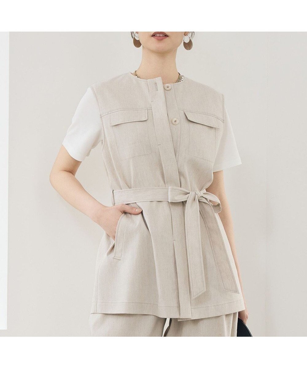 【自由区/JIYU-KU】の【セットアップ対応】リネンストレッチ ジレ 人気、トレンドファッション・服の通販 founy(ファニー) ファッション Fashion レディースファッション Fashion for Women アウター Coat / Outerwear Collection トップス・カットソー Cut & Sew Tops ベスト&ジレ / 重ね着スタイル Vests & Gilets セットアップ Matching Sets レディーストップス・ブラウス Tops & Blouses / Assorted Women's Tops 春 Spring 吸水 Absorbent, Quick-Dry シンプル Simple, Minimal ジャケット Jacket, Outerwear ストレッチ Stretch, Stretchy Fabric セットアップ Set-Up, Coordinated Outfit ベスト Vest, Waistcoat ポケット Pocket, Pocket Detail ミドル Middle Length, Mid Height リネン Linen, Linen Fabric S/S・春夏 SS, Spring/Summer, Warm Season おすすめ Recommended / Our Picks 夏 Summer other-1|ID: prp329100004847560 ipo3291000000035875616