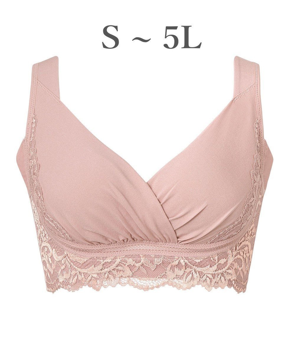 【ブラデリス ニューヨーク/BRADELIS New York】の【BRADELIS NewYork peace】綿混キャッチャーカップレースブラ25 ノンワイヤー 補正下着 補整 谷間メイク インテリア・キッズ・メンズ・レディースファッション・服の通販 founy(ファニー) 　ファッション　Fashion　レディースファッション　Fashion for Women　下着・ランジェリー　Lingerie & Intimates　アンダーウェア・ベースインナー・肌着　Underwear / Base Layer / Undergarments　アンダー　Underwear Essentials　オイル　Body Oil　コーティング　Coating, Coated Finish　ショーツ　Shorts, Short Pants　シリコン　Silicone, Silicone Material　シルク　Silk, 100% Silk　スーピマ　Supima, Premium Cotton　トライアングル　Triangle, Triangular Shape　なめらか　Smooth, Silky Texture　バランス　Balance, Style Balance　パターン　Pattern, Design Print　フィット　Fit, Slim Fit　フラット　Flat, Flat Shoes　ブラジャー　Bra, Lingerie　メッシュ　Mesh, Net Fabric　モチーフ　Motif, Design Theme　ラグジュアリー　Luxury, Elegant　ランジェリー　Lingerie, Intimate Wear　レース　Lace, Lace Fabric　ワイヤー　Wire, Wired Bra　おすすめ　Recommended / Our Picks　筋トレ・ボディメイク　Workout / Body Make / Fitness　ローズベージュ|ID: prp329100004847569 ipo3291000000035521623
