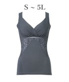 【ブラデリス ニューヨーク/BRADELIS New York】の【BRADELIS NewYork peace】綿混キャッチャーカップレースブラキャミ25 ノンワイヤー 補正下着 補整 カップ付き ブラトップ ボディシェイパー ロイヤルグレー|ID: prp329100004847571 ipo3291000000035408156