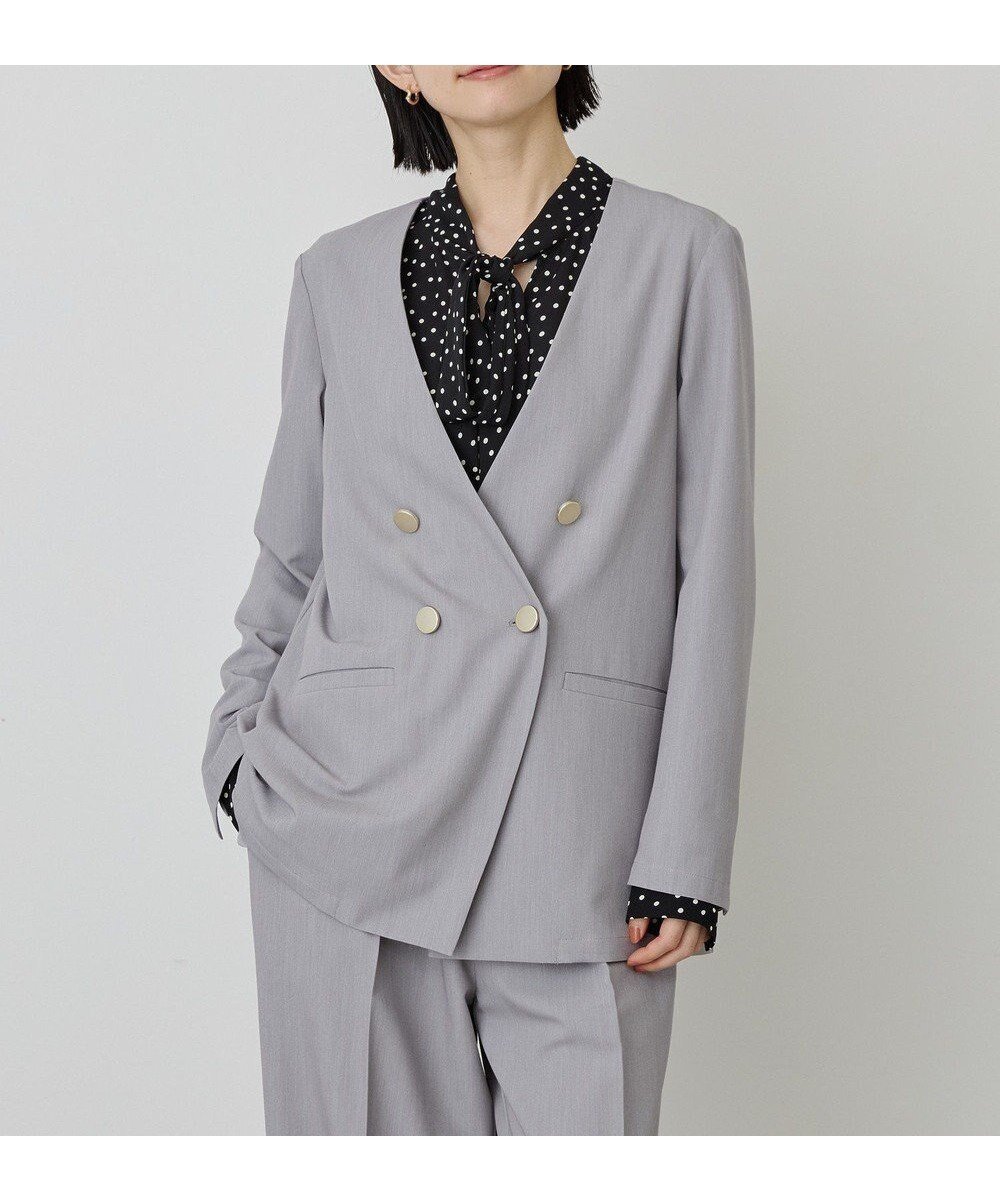 【アメリカンホリック/AMERICAN HOLIC】の【イージーケア】ノーカラージャケット 人気、トレンドファッション・服の通販 founy(ファニー) 　ファッション　Fashion　レディースファッション　Fashion for Women　アウター　Coat / Outerwear Collection　レディースジャケット・軽アウター　Jackets　ノーカラージャケット / シンプル上品コーデ　Collarless Jackets　おすすめ　Recommended / Our Picks　ジャケット　Jacket, Outerwear　トレンド　Trend, Trending Now　エレガント 上品　Elegant　ビジネス 仕事 通勤　Business / Work / Commuting　 other-1|ID: prp329100004847579 ipo3291000000035408251