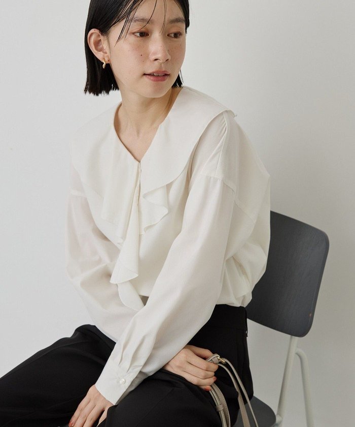 【アメリカンホリック/AMERICAN HOLIC】の【イージーケア】ラッフルブラウス インテリア・キッズ・メンズ・レディースファッション・服の通販 founy(ファニー) https://founy.com/ ファッション Fashion レディースファッション Fashion for Women トップス・カットソー Cut & Sew Tops シャツ・ブラウス・オフィスカジュアル Elegant Blouses & Button-Ups オケージョン Occasion Wear 春 Spring シンプル Simple, Minimal ジャケット Jacket, Outerwear ストライプ Stripe, Striped Pattern ダウン Down, Puffer トレンド Trend, Trending Now フォーマル Formal, Dressy ポケット Pocket, Pocket Detail S/S・春夏 SS, Spring/Summer, Warm Season おすすめ Recommended / Our Picks 夏 Summer セレモニー Ceremony 入学式 Entrance Ceremony 卒業式 Graduation Ceremony 結婚式 Wedding ビジネス 仕事 通勤 Business / Work / Commuting |ID: prp329100004847582 ipo3291000000035408276