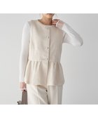 【イェッカ ヴェッカ/YECCA VECCA】のツイードペプラムジレ Off White|ID: prp329100004847592 ipo3291000000035408385