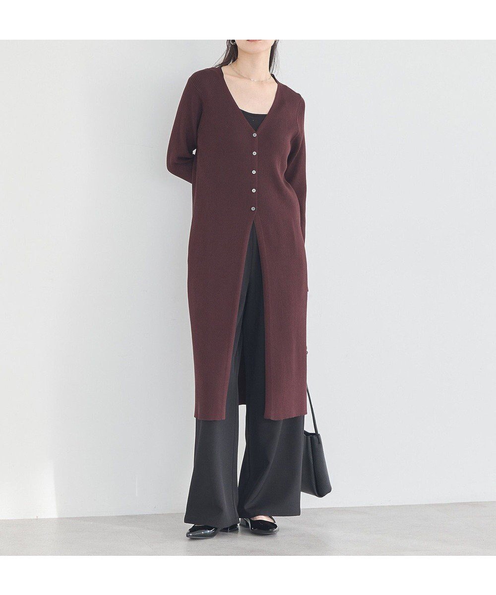 【アースミュージックアンドエコロジー/earth music&ecology】のVネックニットワンピース インテリア・キッズ・メンズ・レディースファッション・服の通販 founy(ファニー) ファッション Fashion レディースファッション Fashion for Women ワンピース Dresses ニットワンピース Knit Dresses インナー Innerwear 春 Spring カットソー Cut and Sewn Top シンプル Simple, Minimal ポケット Pocket, Pocket Detail リラックス Relax, Relaxed Fit ロング Long, Long-Length S/S・春夏 SS, Spring/Summer, Warm Season 夏 Summer エレガント 上品 Elegant Brown|ID: prp329100004847622 ipo3291000000035408559