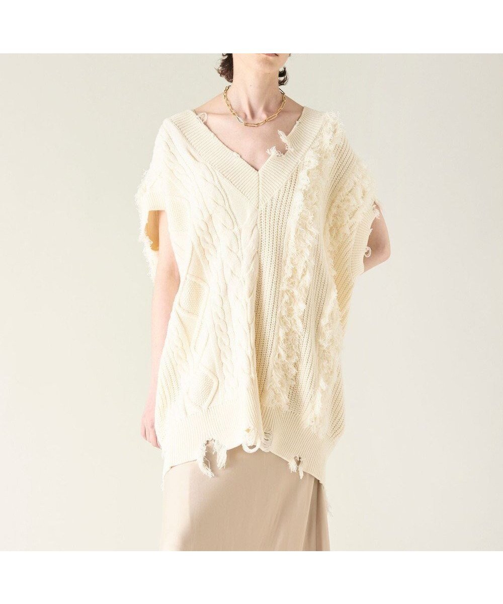 【グレース コンチネンタル/GRACE CONTINENTAL】のクラッシュニットトップ 人気、トレンドファッション・服の通販 founy(ファニー) ファッション Fashion レディースファッション Fashion for Women トップス・カットソー Cut & Sew Tops ニット Knit Tops & Sweaters おすすめ Recommended / Our Picks カットソー Cut and Sewn Top クラッシュ Distressed, Crashed Style セーター Sweater, Knitwear チュニック Tunic, Long Top リラックス Relax, Relaxed Fit 夏 Summer S/S・春夏 SS, Spring/Summer, Warm Season 秋 Autumn A/W・秋冬 Autumn/Winter other-1|ID: prp329100004847629 ipo3291000000035930986