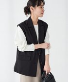 【クラフトスタンダードブティック/CRAFT STANDARD BOUTIQUE】のカットアウトデザインテーラードジレ Black|ID: prp329100004847654 ipo3291000000035521686