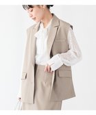 【クラフトスタンダードブティック/CRAFT STANDARD BOUTIQUE】のカットアウトデザインテーラードジレ Beige|ID: prp329100004847654 ipo3291000000035521687
