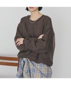 【アメリカンホリック/AMERICAN HOLIC】のオーガンジーレイヤードスウェットプルオーバー Brown|ID: prp329100004847659 ipo3291000000035408824