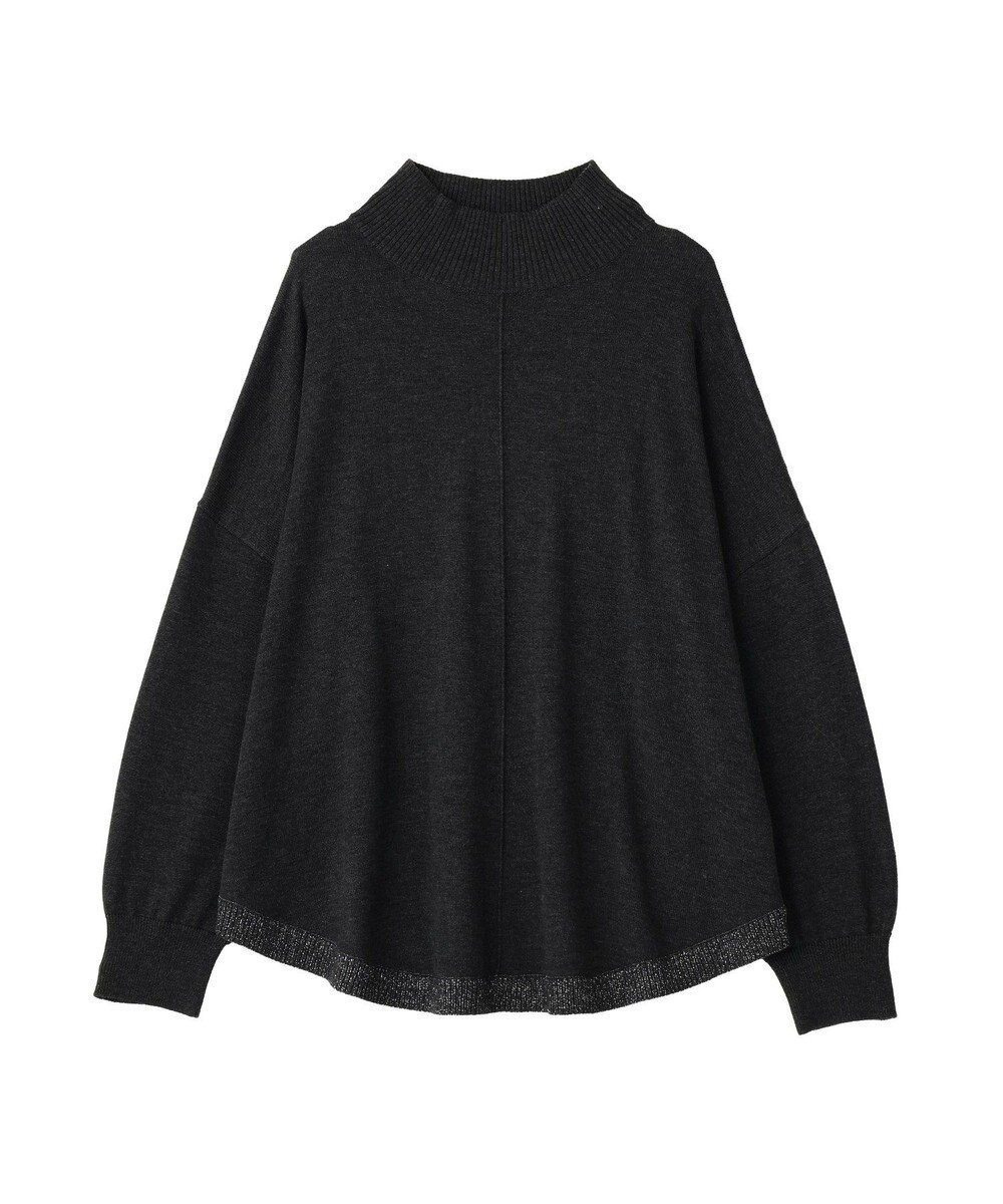【イェッカ ヴェッカ/YECCA VECCA】の裾ラメMIXラウンドヘムニット インテリア・キッズ・メンズ・レディースファッション・服の通販 founy(ファニー) 　ファッション　Fashion　レディースファッション　Fashion for Women　トップス・カットソー　Cut & Sew Tops　ニット　Knit Tops & Sweaters　シンプル　Simple, Minimal　セーター　Sweater, Knitwear　ボトム　Bottoms, Lower Wear　ポケット　Pocket, Pocket Detail　A/W・秋冬　Autumn/Winter　Charcoal Gray|ID: prp329100004847677 ipo3291000000035572445