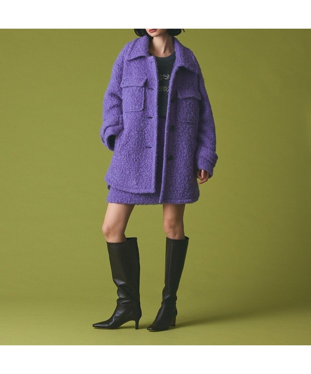【グレース コンチネンタル/GRACE CONTINENTAL】のリングウールショートコート インテリア・キッズ・メンズ・レディースファッション・服の通販 founy(ファニー) 　ファッション　Fashion　レディースファッション　Fashion for Women　アウター　Coat / Outerwear Collection　コート・ロングコート・ピーコート　Long Coats, Peacoats & More　レディースジャケット・軽アウター　Jackets　イタリア　Italy　ショート　Short, Short Length　シンプル　Simple, Minimal　ジャケット　Jacket, Outerwear　フラップ　Flap, Flap Pocket　フロント　Front, Front Design　ポケット　Pocket, Pocket Detail　定番　Standard, Basic Item　A/W・秋冬　Autumn/Winter　パープル|ID: prp329100004847680 ipo3291000000035408978