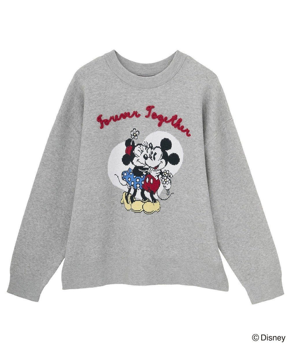 【グリーンパークス/Green Parks】のミッキー&フレンズ/ジャガードニットプルオーバー インテリア・キッズ・メンズ・レディースファッション・服の通販 founy(ファニー) 　ファッション　Fashion　レディースファッション　Fashion for Women　トップス・カットソー　Cut & Sew Tops　ニット　Knit Tops & Sweaters　カジュアルプルオーバー・ニットトップス　Pullovers & Knit Tops / Casual Pullovers　セーター　Sweater, Knitwear　ポケット　Pocket, Pocket Detail　夏　Summer　春　Spring　S/S・春夏　SS, Spring/Summer, Warm Season　Gray Mixture|ID: prp329100004847720 ipo3291000000035419704