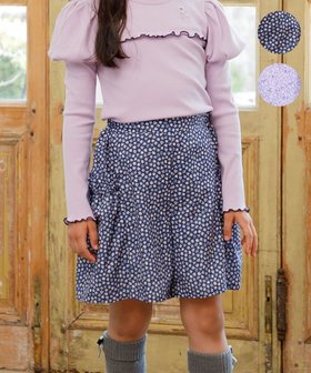 【組曲 / KIDS/KUMIKYOKU】の【110-140㎝】Tiny Rose キュロット 人気、トレンドファッション・服の通販 founy(ファニー) ファッション Fashion キッズファッション Fashion for Kids ボトムス Bottoms キュロット Culottes, Wide Shorts フロント Front, Front Design プリント Print, Printed Pattern ラベンダー Lavender 楽ちん Easy Fit, Comfortable 秋 Autumn A/W・秋冬 Autumn/Winter |ID:prp329100004847732