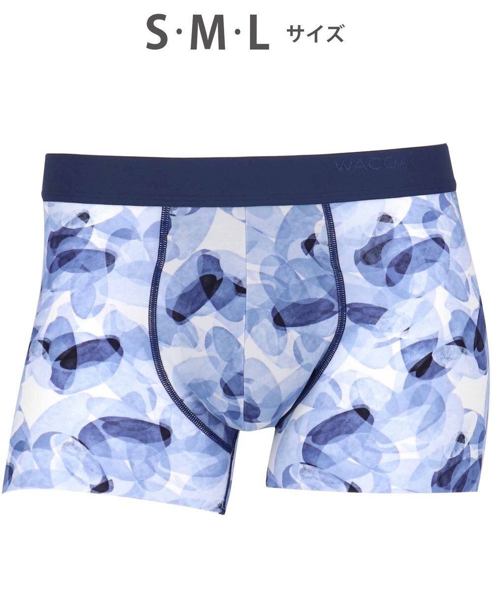 【ワコール/Wacoal / MEN】のWACOAL MEN ボクサーパンツ 【気持ちいいパンツ】 動いてもズレにくい フロントの安定性・快適性 前閉じ 下着 メンズ WT3439 /ワコールメン インテリア・キッズ・メンズ・レディースファッション・服の通販 founy(ファニー) 　ファッション　Fashion　メンズファッション　Fashion for Men　ボトムス　Bottoms　アンダー　Underwear Essentials　イラスト　Illustration　カッティング　Cutting Detail　グラフィック　Graphic, Graphic Design　抗菌　Antibacterial, Bacteria-Resistant　ストレッチ　Stretch, Stretchy Fabric　トレンド　Trend, Trending Now　なめらか　Smooth, Silky Texture　フィット　Fit, Slim Fit　フランス　France, French　フロント　Front, Front Design　プリント　Print, Printed Pattern　ベーシック　Basic, Essential　メンズ　Men's, Menswear　モチーフ　Motif, Design Theme　ブルー|ID: prp329100004847757 ipo3291000000035888341