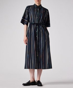 【ポール スミス/Paul Smith】のSignature Pinstripe シャツワンピース 人気、トレンドファッション・服の通販 founy(ファニー) ファッション Fashion レディースファッション Fashion for Women ワンピース Dresses シャツワンピース / 1枚で着映えコーデ Shirt Dresses おすすめ Recommended / Our Picks プリント Print, Printed Pattern ワイド Wide, Wide Fit ワーク Workwear, Utility Style エレガント 上品 Elegant 半袖 Short Sleeve, Half Sleeve 夏 Summer S/S・春夏 SS, Spring/Summer, Warm Season A/W・秋冬 Autumn/Winter |ID:prp329100004847771
