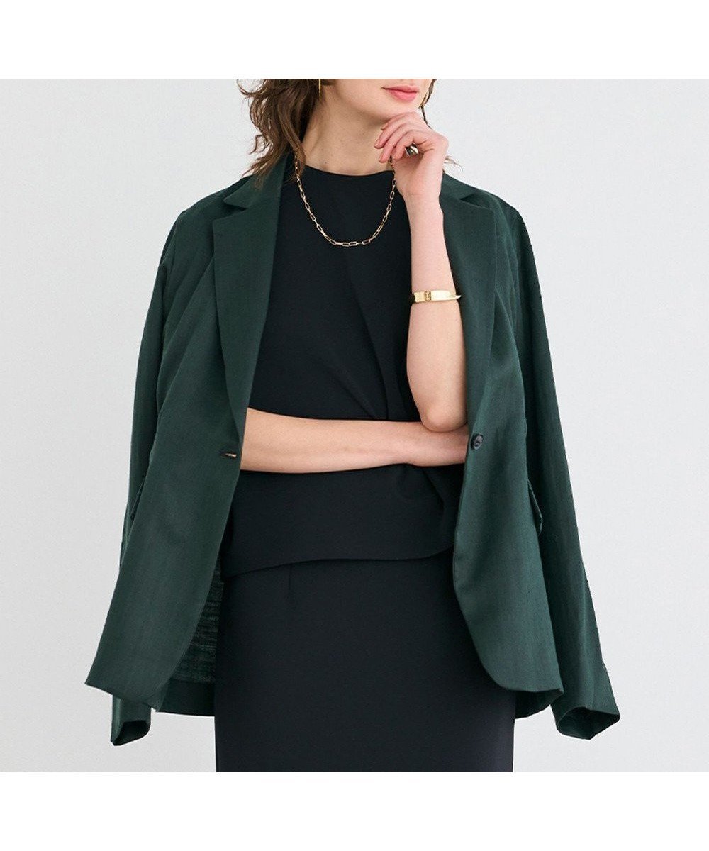 【ベイジ,/BEIGE,】の【洗える】BERGAMOT / ウォッシャブルリネンバックドロストジャケット インテリア・キッズ・メンズ・レディースファッション・服の通販 founy(ファニー) 　ファッション　Fashion　レディースファッション　Fashion for Women　アウター　Coat / Outerwear Collection　レディースジャケット・軽アウター　Jackets　テーラードジャケット / 通勤・きれいめスタイル　Tailored Jackets & Blazers　おすすめ　Recommended / Our Picks　ジャケット　Jacket, Outerwear　リネン　Linen, Linen Fabric　エレガント 上品　Elegant　夏　Summer　春　Spring　S/S・春夏　SS, Spring/Summer, Warm Season　洗える　Machine Washable　羽織　Haori, Light Jacket　Forest Green|ID: prp329100004847773 ipo3291000000035888892