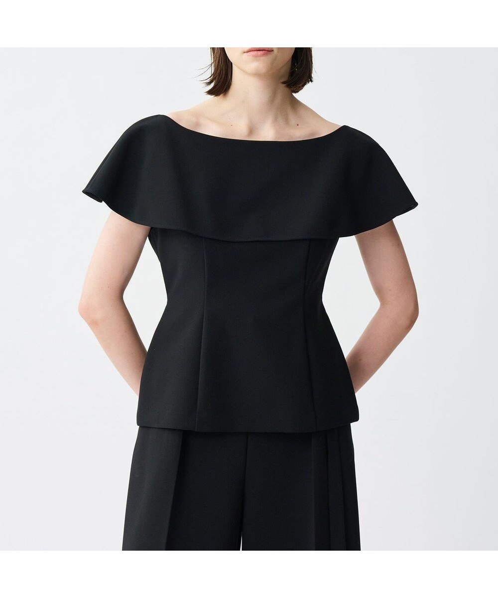 【アンクレイヴ/uncrave】のプルーフダブルクロス ラッフルブラウス インテリア・キッズ・メンズ・レディースファッション・服の通販 founy(ファニー) ファッション Fashion レディースファッション Fashion for Women トップス・カットソー Cut & Sew Tops シャツ・ブラウス・オフィスカジュアル Elegant Blouses & Button-Ups ショルダー Shoulder, Shoulder Strap ストレッチ Stretch, Stretchy Fabric バランス Balance, Style Balance フォーマル Formal, Dressy ペプラム Peplum, Flared Hem モダン Modern, Contemporary ワイド Wide, Wide Fit A/W・秋冬 Autumn/Winter S/S・春夏 SS, Spring/Summer, Warm Season おすすめ Recommended / Our Picks 夏 Summer エレガント 上品 Elegant セレモニー Ceremony ブラック|ID: prp329100004847794 ipo3291000000036255275