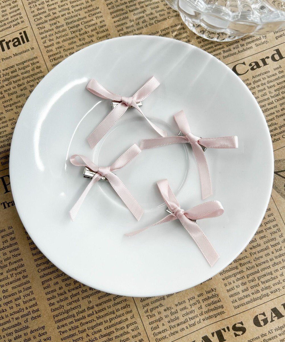 【ウィゴー/WEGO】のL4Pミニリボンクリップ インテリア・キッズ・メンズ・レディースファッション・服の通販 founy(ファニー) 　ファッション　Fashion　レディースファッション　Fashion for Women　シュシュ&ヘアアクセ/ヘアアレンジ　Scrunchies & Hair Accessories　アクセサリー　Fashion Accessories　スマホ　Smartphone, Mobile Device　ハーフ　Half, Half-Length　ライトピンク|ID: prp329100004847815 ipo3291000000036154086