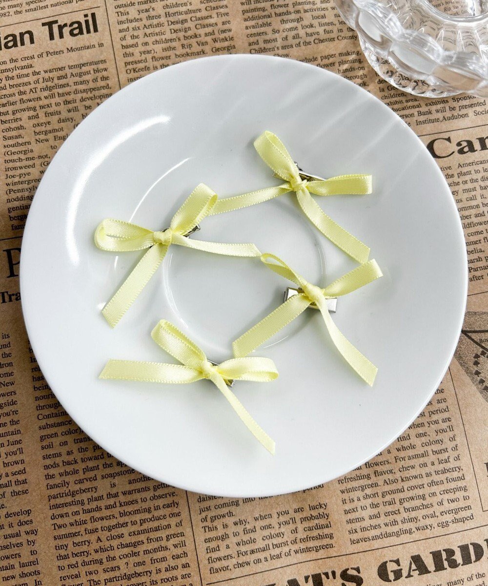 【ウィゴー/WEGO】のL4Pミニリボンクリップ インテリア・キッズ・メンズ・レディースファッション・服の通販 founy(ファニー) 　ファッション　Fashion　レディースファッション　Fashion for Women　シュシュ&ヘアアクセ/ヘアアレンジ　Scrunchies & Hair Accessories　アクセサリー　Fashion Accessories　スマホ　Smartphone, Mobile Device　ハーフ　Half, Half-Length　ライトイエロー|ID: prp329100004847815 ipo3291000000036154094