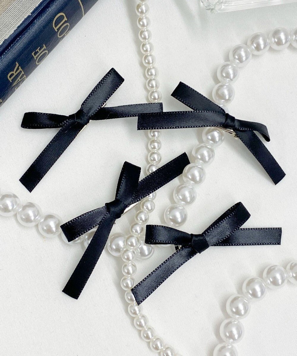 【ウィゴー/WEGO】のL4Pミニリボンクリップ インテリア・キッズ・メンズ・レディースファッション・服の通販 founy(ファニー) 　ファッション　Fashion　レディースファッション　Fashion for Women　シュシュ&ヘアアクセ/ヘアアレンジ　Scrunchies & Hair Accessories　アクセサリー　Fashion Accessories　スマホ　Smartphone, Mobile Device　ハーフ　Half, Half-Length　ブラック|ID: prp329100004847815 ipo3291000000036154122