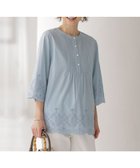 【ジェイ プレス/J.PRESS】の【洗える】セルロースライト刺繍 ピンタック ブラウス 人気、トレンドファッション・服の通販 founy(ファニー) ファッション Fashion レディースファッション Fashion for Women トップス・カットソー Cut & Sew Tops シャツ・ブラウス・オフィスカジュアル Elegant Blouses & Button-Ups スカラップ Scallop, Scalloped Edge タイプライター Typewriter Fabric, Crisp Cotton 夏 Summer 春 Spring S/S・春夏 SS, Spring/Summer, Warm Season 洗える Machine Washable thumbnail ブルーグリーン系|ID: prp329100004847820 ipo3291000000035726496