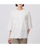 【ジェイ プレス/J.PRESS】の【洗える】セルロースライト刺繍 ピンタック ブラウス 人気、トレンドファッション・服の通販 founy(ファニー) ファッション Fashion レディースファッション Fashion for Women トップス・カットソー Cut & Sew Tops シャツ・ブラウス・オフィスカジュアル Elegant Blouses & Button-Ups スカラップ Scallop, Scalloped Edge タイプライター Typewriter Fabric, Crisp Cotton 夏 Summer 春 Spring S/S・春夏 SS, Spring/Summer, Warm Season 洗える Machine Washable thumbnail ホワイト系|ID: prp329100004847820 ipo3291000000035726503