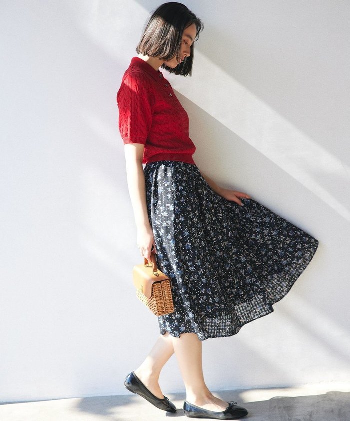 【組曲/KUMIKYOKU】のフラワードットプリント スカート インテリア・キッズ・メンズ・レディースファッション・服の通販 founy(ファニー) https://founy.com/ ファッション Fashion レディースファッション Fashion for Women スカート Skirts 春 Spring シアー Sheer, See-Through チェック Check, Plaid, Tartan ドット Polka Dot, Dot Pattern フェミニン Feminine, Girly プリント Print, Printed Pattern ランダム Random, Irregular リラックス Relax, Relaxed Fit S/S・春夏 SS, Spring/Summer, Warm Season おすすめ Recommended / Our Picks 夏 Summer エレガント 上品 Elegant |ID: prp329100004847838 ipo3291000000035708602