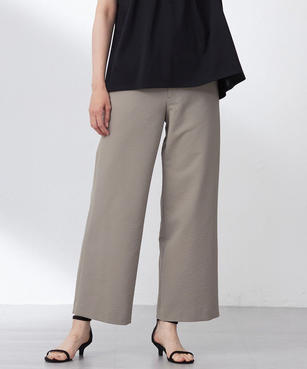 【ジェイ プレス/J.PRESS】の【洗える・吸水速乾】DRYライトサッカー ワイド パンツ インテリア・キッズ・メンズ・レディースファッション・服の通販 founy(ファニー) 　ファッション　Fashion　レディースファッション　Fashion for Women　パンツ　Pants & Trousers　春　Spring　洗える　Machine Washable　吸水　Absorbent, Quick-Dry　サッカー　Seersucker, Summer Fabric　シンプル　Simple, Minimal　ストレッチ　Stretch, Stretchy Fabric　ワイド　Wide, Wide Fit　S/S・春夏　SS, Spring/Summer, Warm Season　夏　Summer　ビジネス 仕事 通勤　Business / Work / Commuting　モカ系|ID: prp329100004847857 ipo3291000000035427107